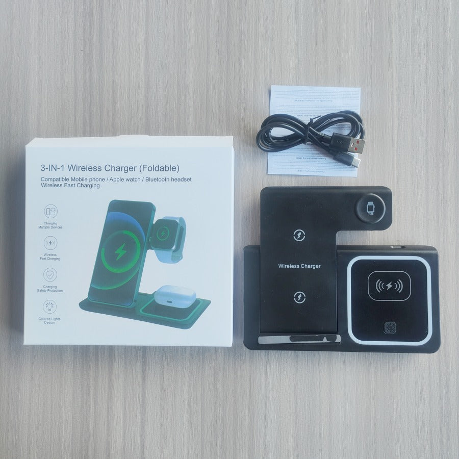 Vincere™ Foldable 3-in-1 Magnetic Wireless Charging Station
